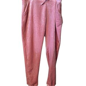 Cozy Pink Velour Joggers
